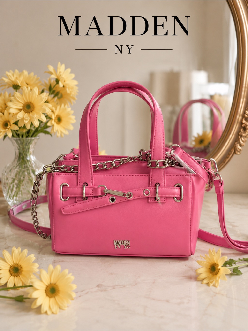 Madden Ny Pink Mini Satchel Handbag
